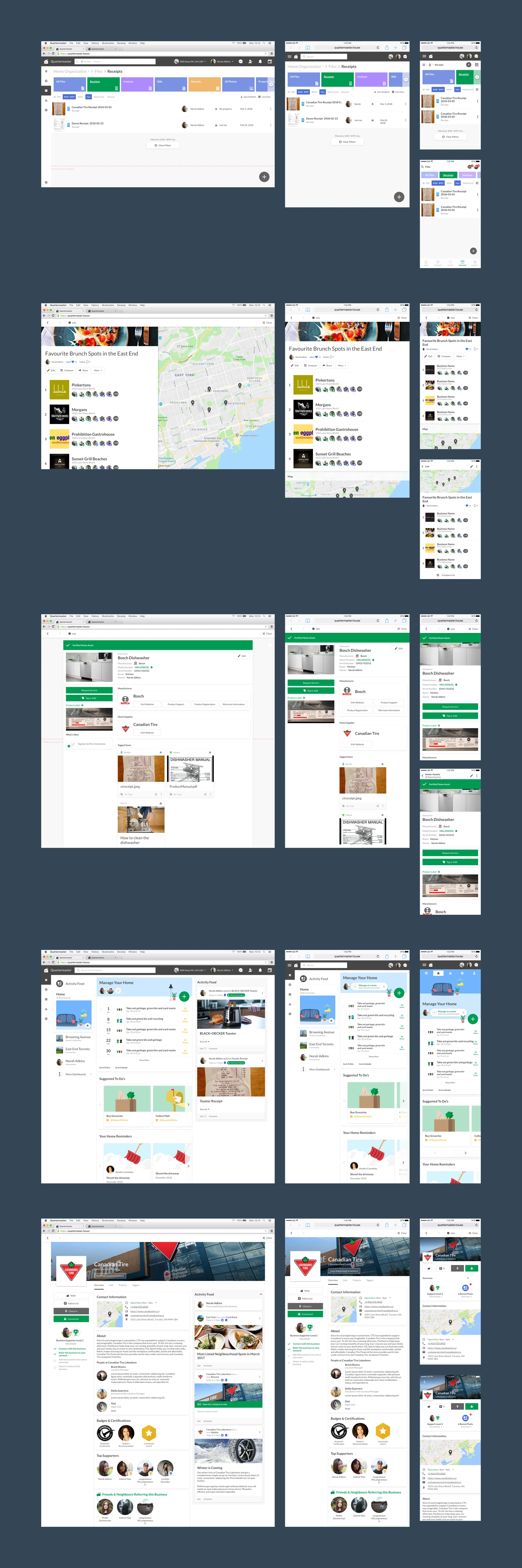 Quartermaster responsive design breakpoints