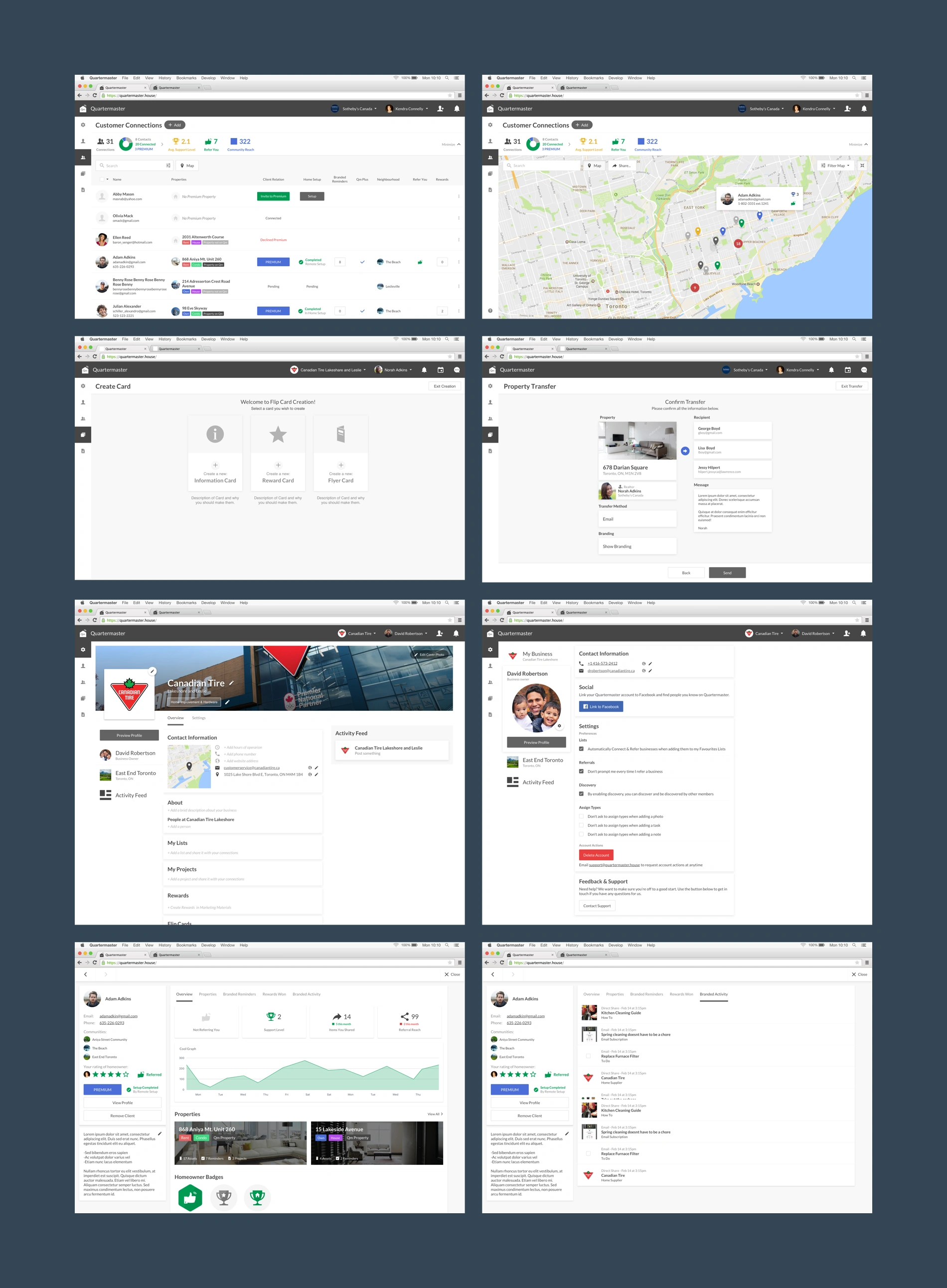 Quartermaster business platform designs